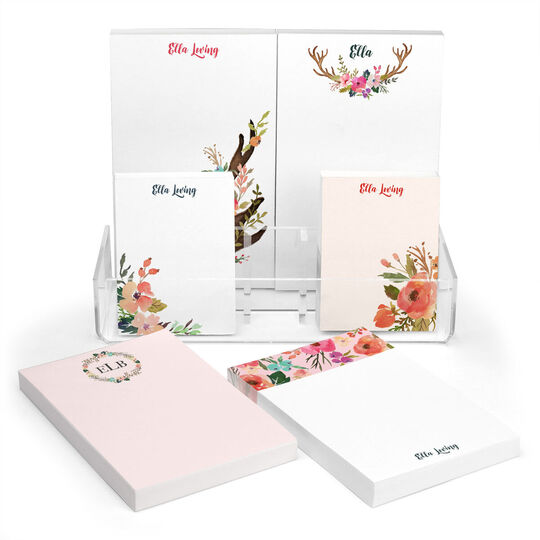 Floral Antler Notepad Set